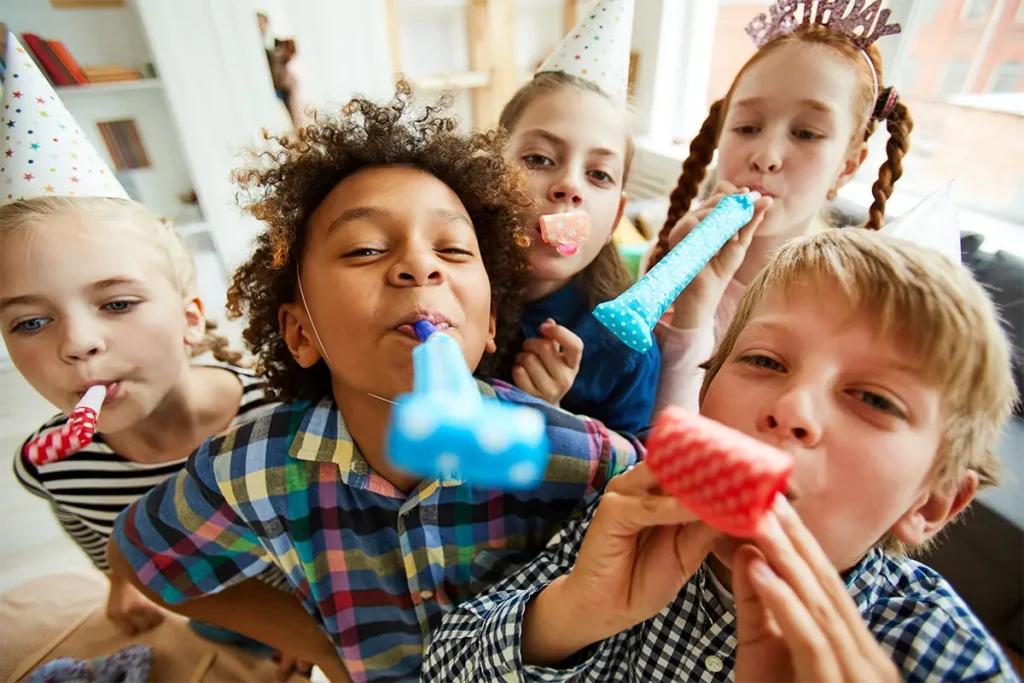 children celebrating